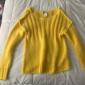 Free People yellow sweater